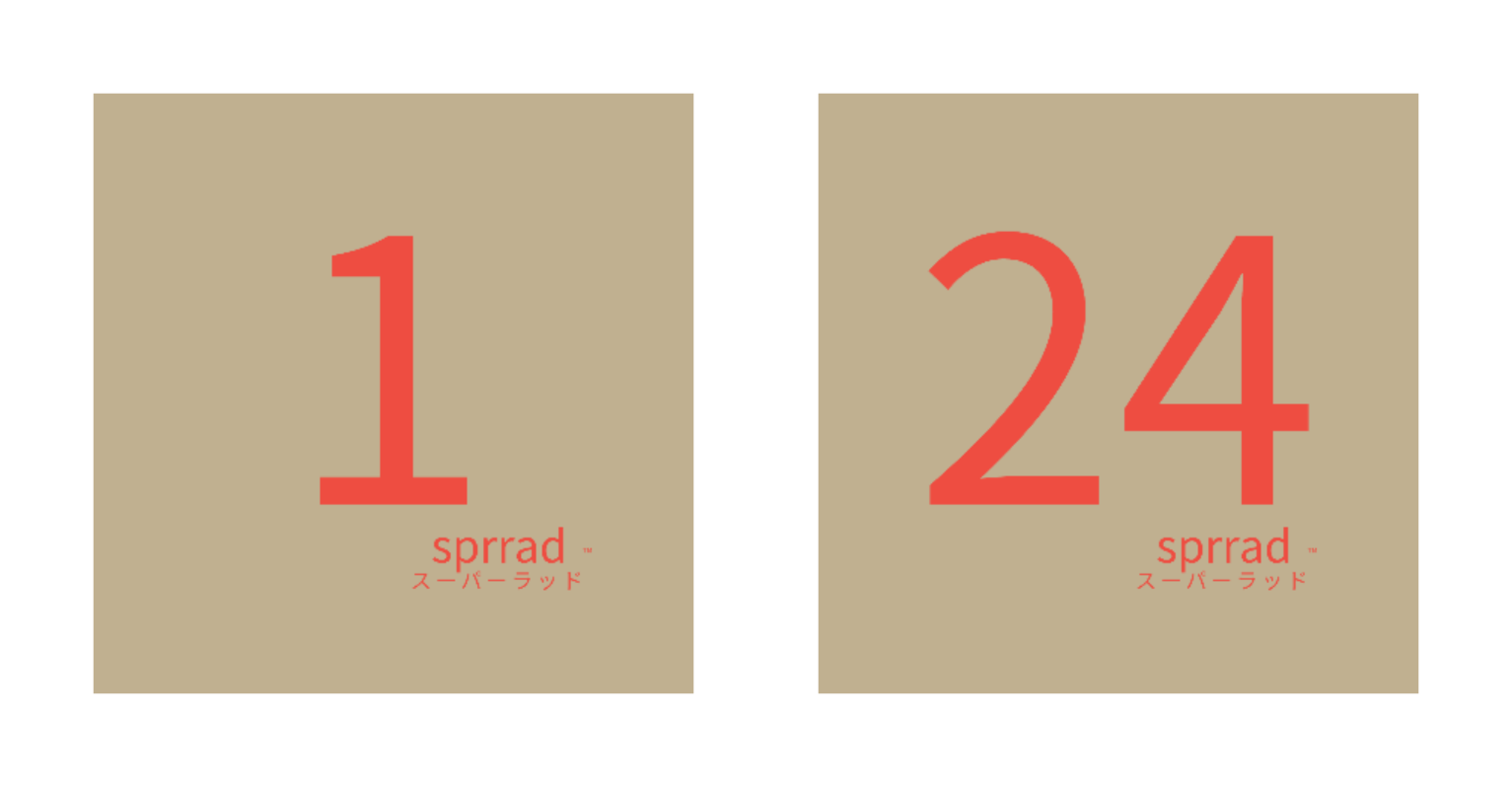 24 numbered cards